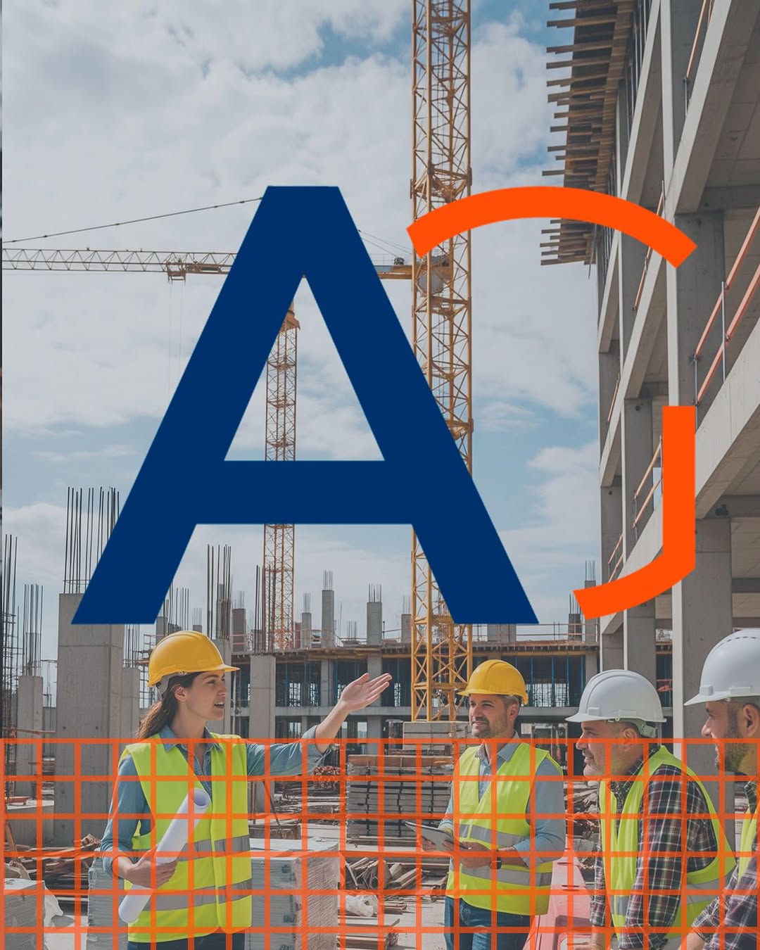 Equipo de obra coordinando tareas en una construcción