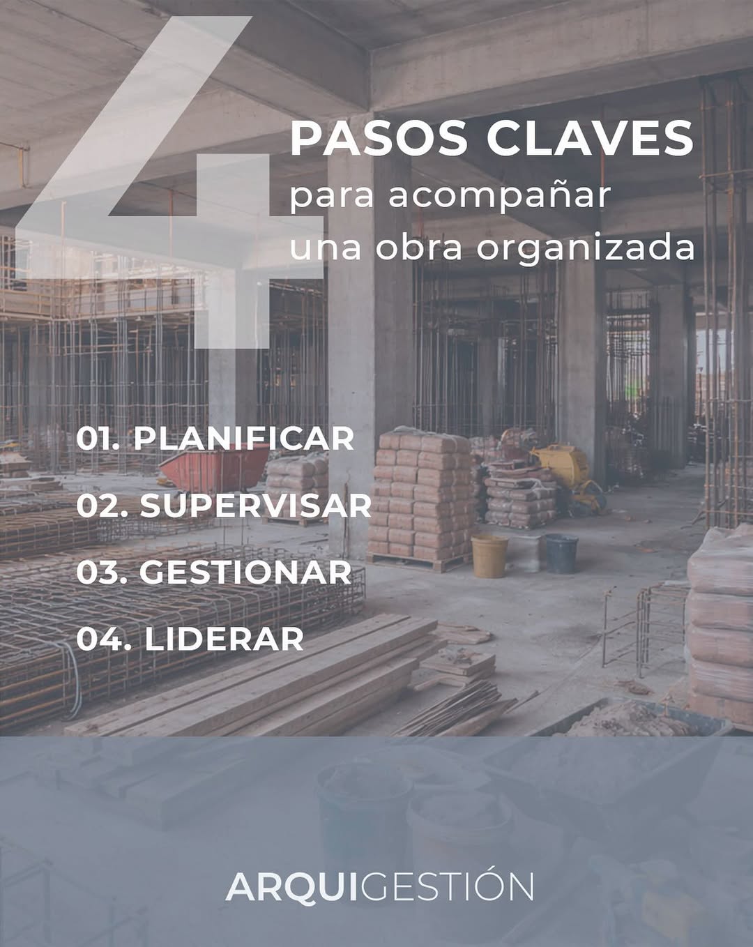 Cuatro pasos claves para acompañar una obra organizada